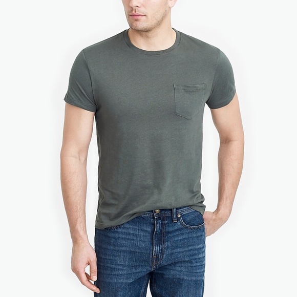 j crew slim washed pocket tee